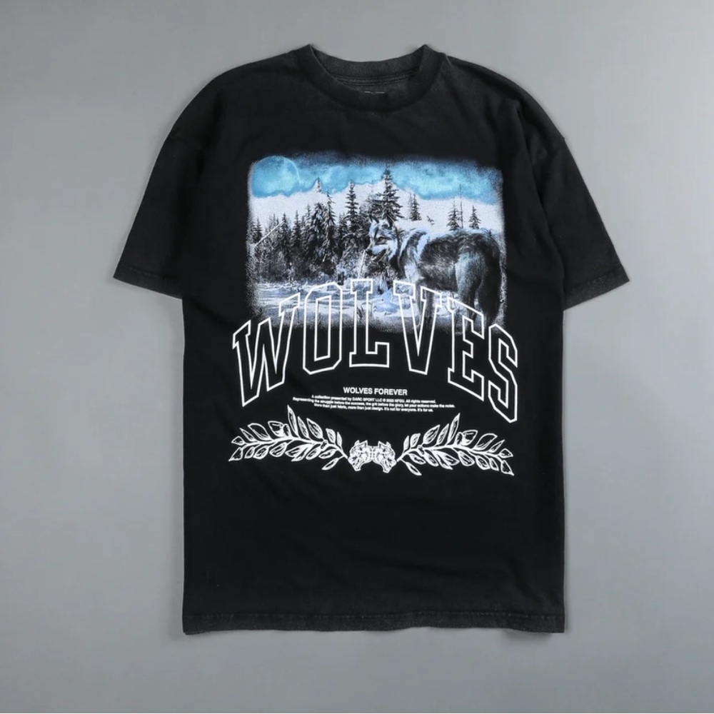 SOLD: INTO THE NIGHT "PREMIUM VINTAGE" OVERSIZED UNISEX TEE IN BLACK - Picture 1 of 3
